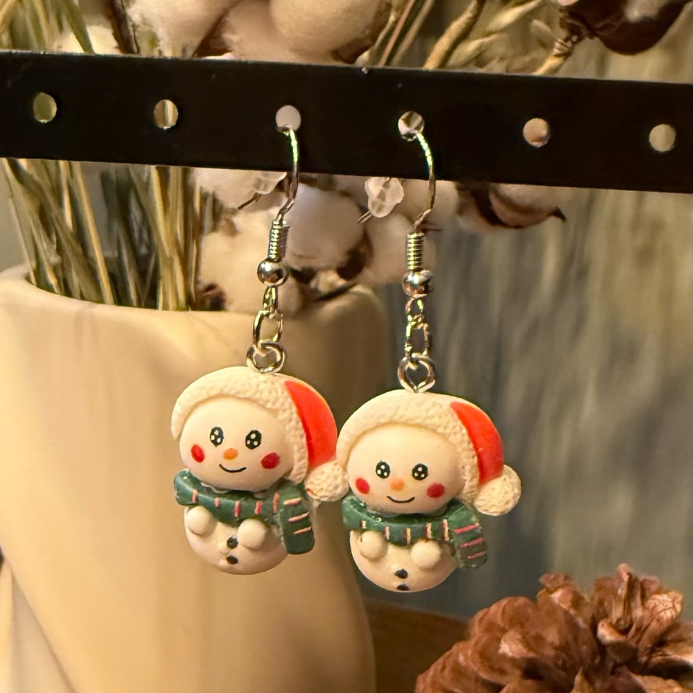 Snowman Earrings